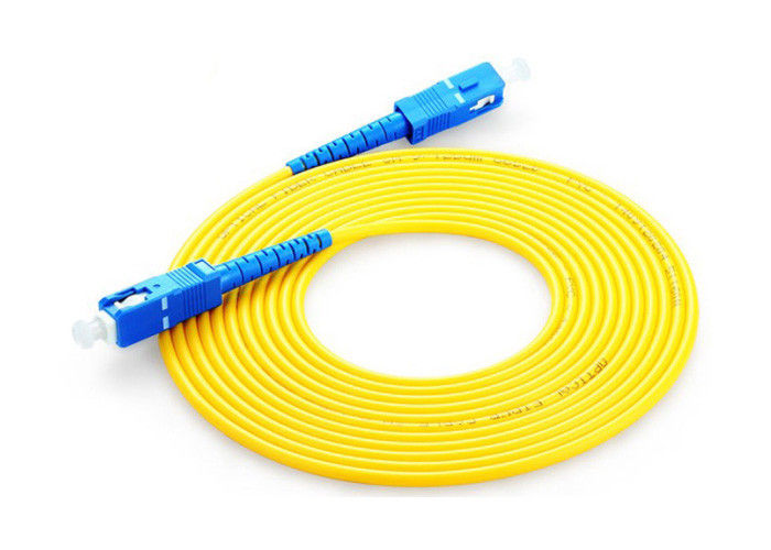 Tek Modlu Fiber Optik Yama Kablosu Sc Sc Fiber Optik Jumper Sari Renk