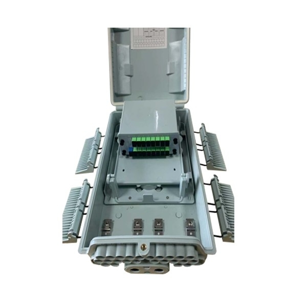Çin 24 Bağlantı Noktalı Fiber Optik Dağıtım Kutusu ABS IP 65 Duvar/Kutup Yöntemi ile SC Plug-in PLC Bölücü 1