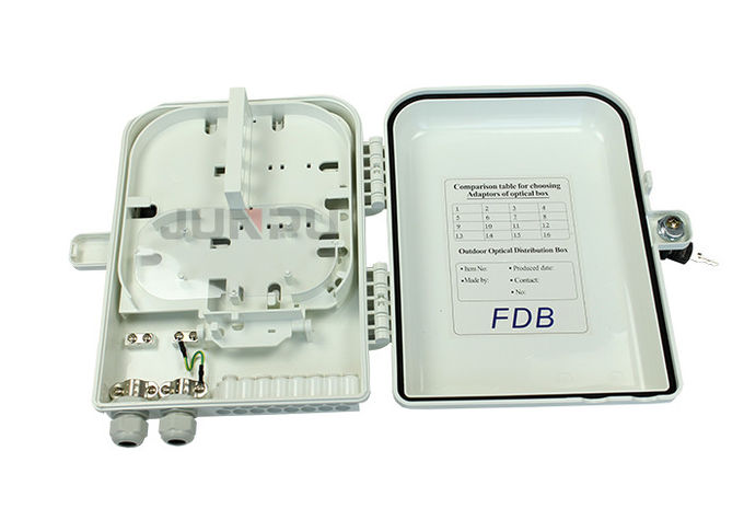 Ftth Dış Mekan Dağıtım Kutusu, Fiber Optik Dağıtım Kutusu beyaz PC+ABS malzeme 0